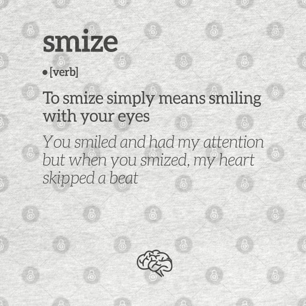 Smize Smiling With Your Eyes Definition (Black Text) by uppermosteN